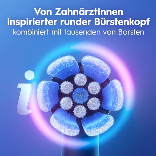 Oral-B iO Series 2 Elektrische Zahnbürste — Electric Toothbrush, Inkl. 1 Aufsteckbürste, Reise-Etui — 3 Putzmodi für Zahnpflege, GUT GETESTET (2,2) von STIFTUNG WARENTEST, Designed by Braun, Schwarz