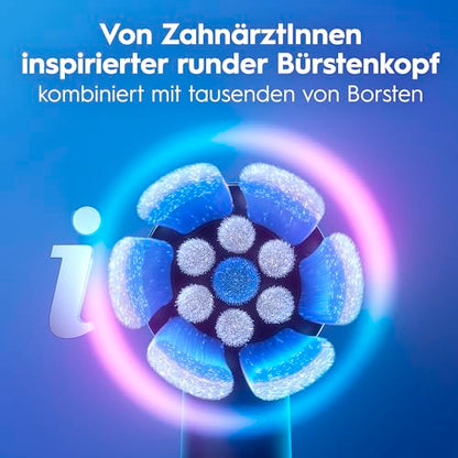 Oral-B iO Series 2 Elektrische Zahnbürste — Electric Toothbrush, Inkl. 1 Aufsteckbürste, Reise-Etui — 3 Putzmodi für Zahnpflege, GUT GETESTET (2,2) von STIFTUNG WARENTEST, Designed by Braun, Schwarz