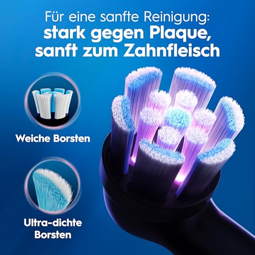 Oral-B iO Series 2 Elektrische Zahnbürste — Electric Toothbrush, Inkl. 1 Aufsteckbürste, Reise-Etui — 3 Putzmodi für Zahnpflege, GUT GETESTET (2,2) von STIFTUNG WARENTEST, Designed by Braun, Schwarz
