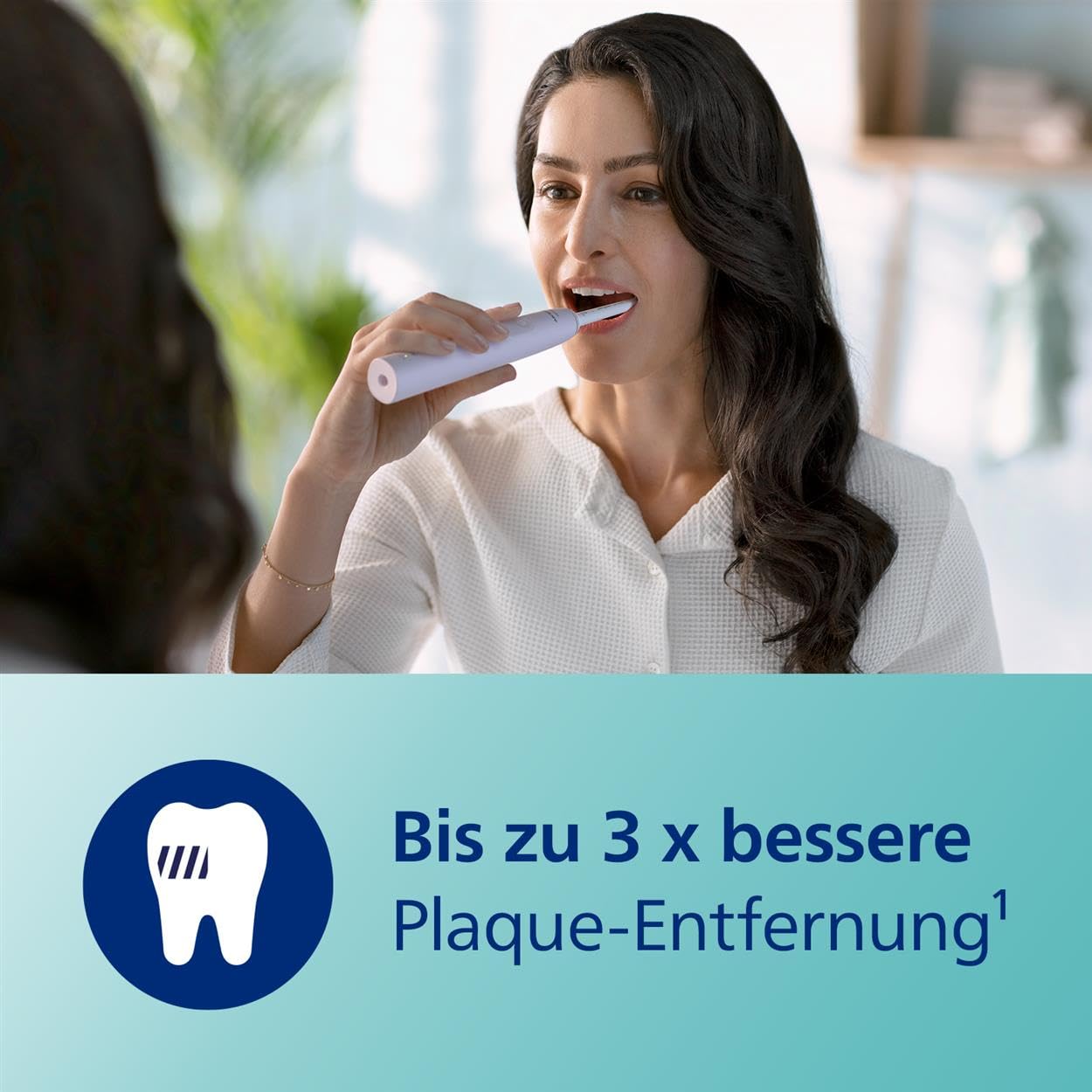 Philips Sonicare 3100 elektrische Zahnbürste, Schallzahnbürste, Andruckkontrolle und Timer, Sugar Rose und Schwarz, Zweierpack, Modell HX3675/15