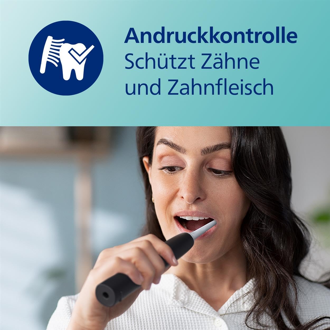 Philips Sonicare 3100 elektrische Zahnbürste, Schallzahnbürste, Andruckkontrolle und Timer, Sugar Rose und Schwarz, Zweierpack, Modell HX3675/15