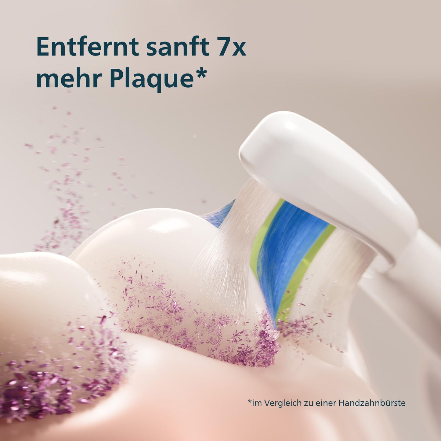 Philips Sonicare 5500 elektrische Zahnbürste, Schallzahnbürste mit 2 Putzmodi, Andruckkontrolle, EasyStart, SmarTimer und BrushPacer, Weiß, Modell HX7110/02 [Neue Technologie]
