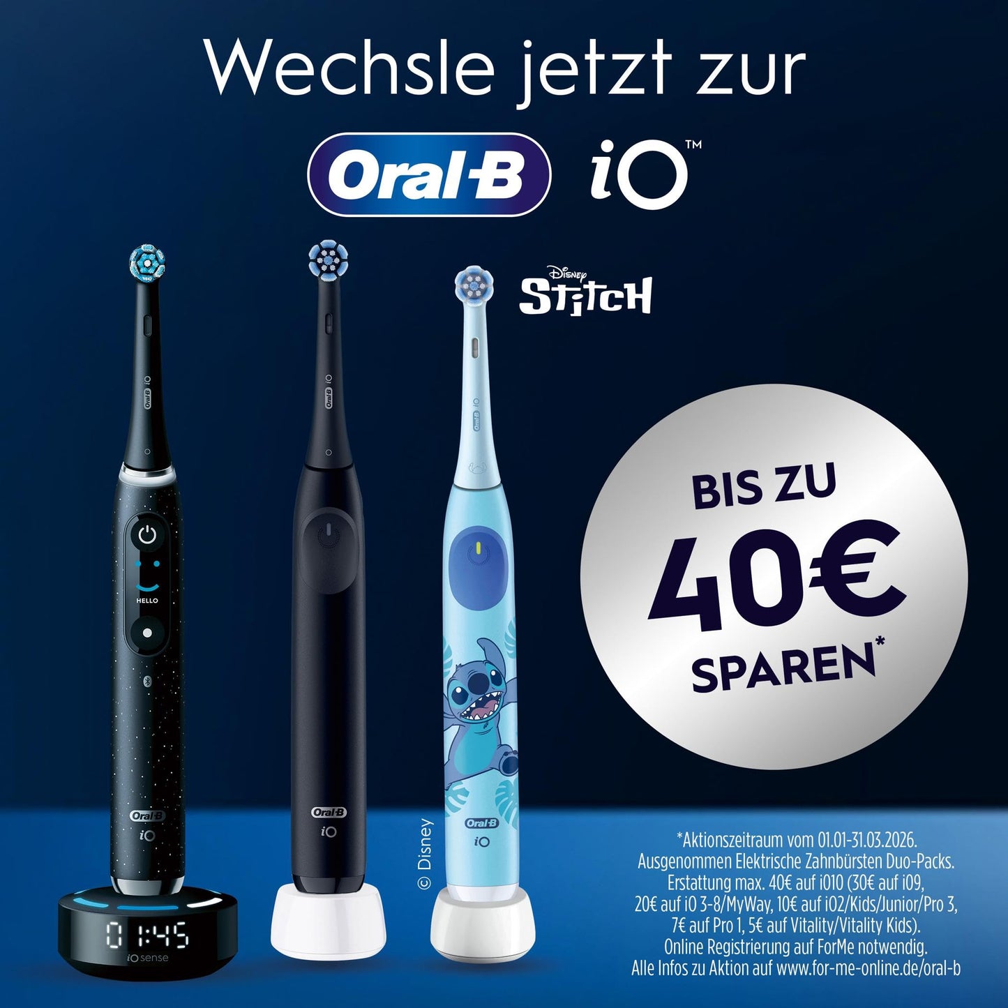 Oral-B Pro Series 3 Elektrische Zahnbürste — Electric Toothbrush, Inkl. 3 Aufsteckbürsten — 3 Putzmodi, Zahnbürste Elektrisch, Designed by Braun, Schwarz