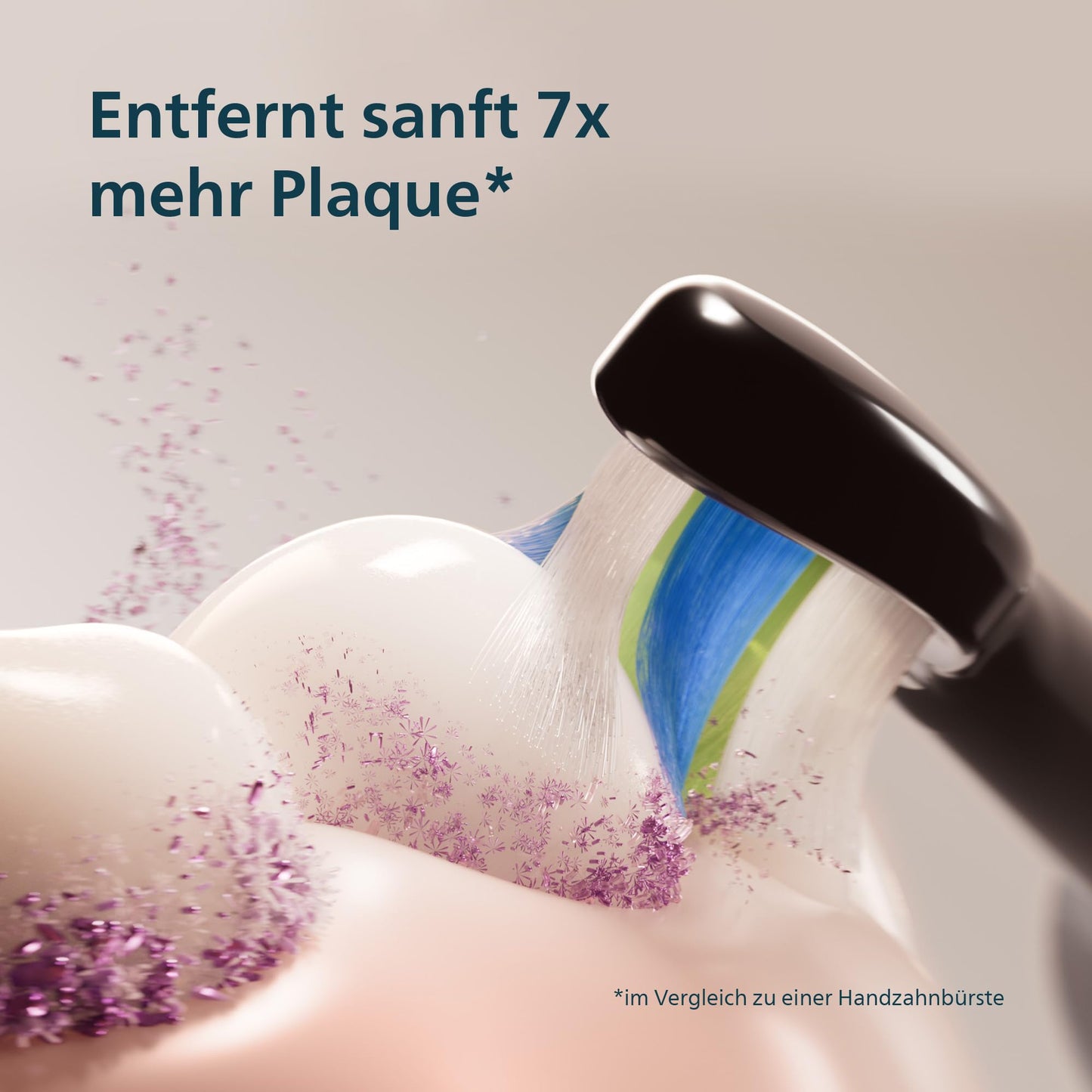 Philips Sonicare 5300 elektrische Zahnbürste, Schallzahnbürste mit 2 Intensitätsstufen, Andruckkontrolle, EasyStart, Smartimer und BrushPacer, Schwarz, Modell HX7101/01 [Neue Technologie]