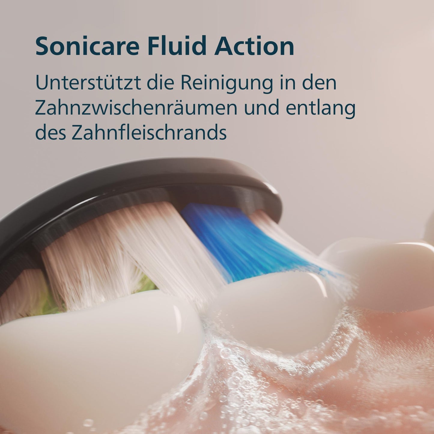 Philips Sonicare 5500 elektrische Zahnbürste, Schallzahnbürste mit 2 Putzmodi, Andruckkontrolle, EasyStart, SmarTimer und BrushPacer, Navy, Modell HX7113/01 [Neue Technologie]