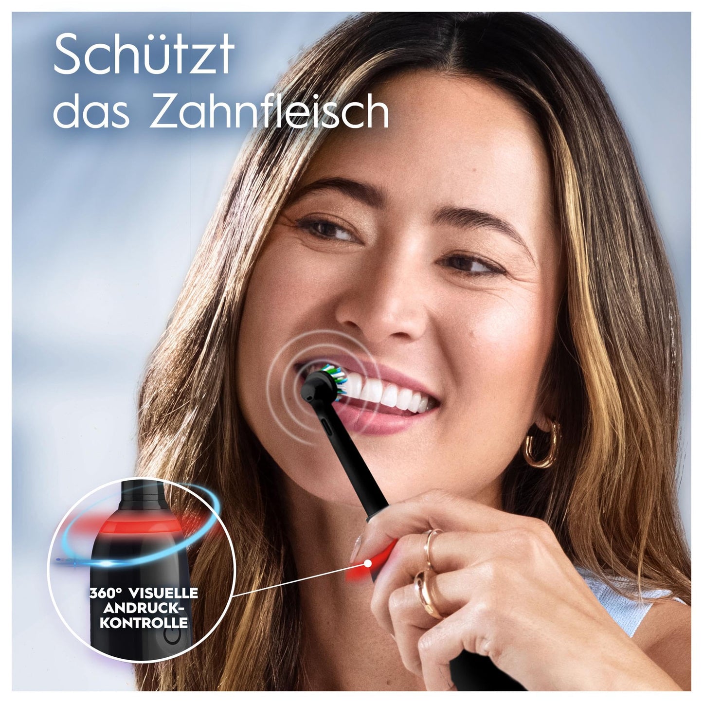Oral-B Pro Series 3 Elektrische Zahnbürste — Electric Toothbrush, Inkl. 3 Aufsteckbürsten — 3 Putzmodi, Zahnbürste Elektrisch, Designed by Braun, Schwarz