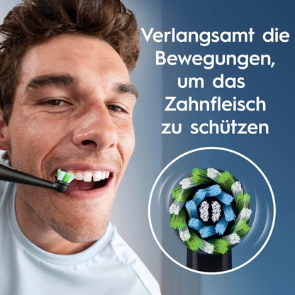 Oral-B Pro Series 1 Plus Edition Elektrische Zahnbürste — Electric Toothbrush, Inkl. 3 Aufsteckbürsten, 3 Putzmodi für Zahnpflege — Designed by Braun, Schwarz