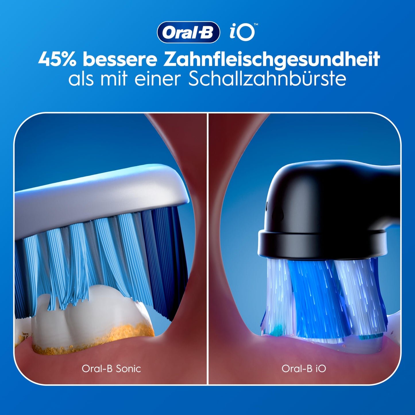 Oral-B iO Series 2 Elektrische Zahnbürste — Electric Toothbrush, Inkl. 1 Aufsteckbürste, Reise-Etui — 3 Putzmodi für Zahnpflege, GUT GETESTET (2,2) von STIFTUNG WARENTEST, Designed by Braun, Schwarz